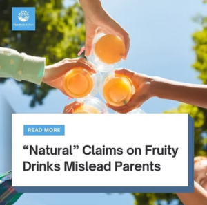 All Natural Fruit Drinks Contain High Amounts of Added Sugar